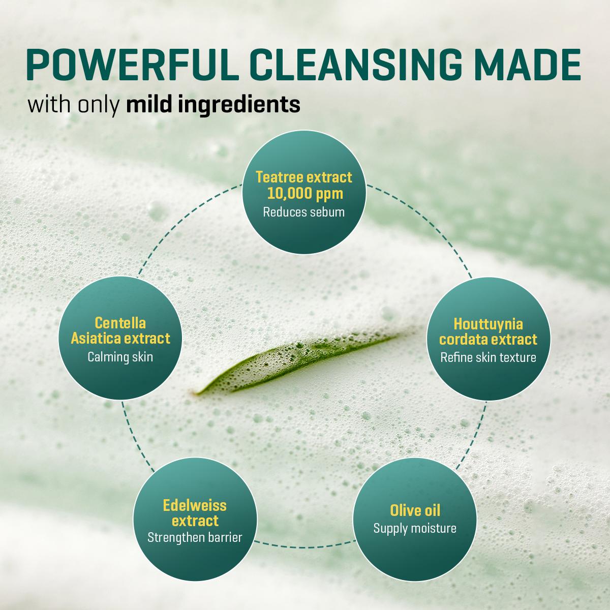 AHA BHA PHA 30 Days Miracle Cleansing Bar 106g - Mild Exfoliating Face&Body Soap - Tea Tree Soap for Sensitive Skin - Korean Skin care