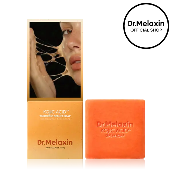 [Dr.Melaxin Official] Kojic Acid Turmeric Serum Soap formulated for Dark Spot Removal, Hyperpigmentation, and Elastic Tone Care Cleanse