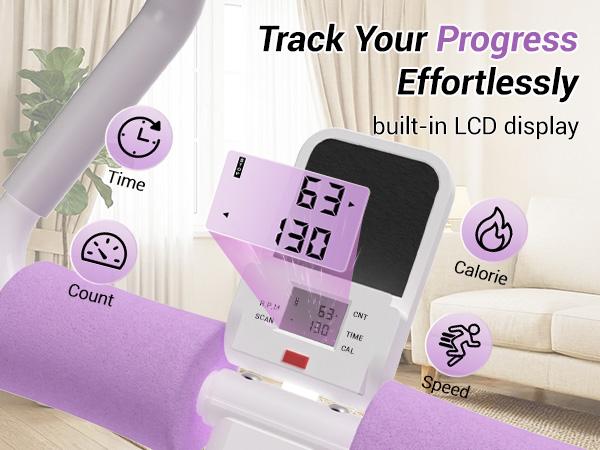 UMAY Ab Trainer, Adjustable Ab Workout Machine for Abs Workout at Home Gym, Foldable Abdominal Trainer for Stomach Workout