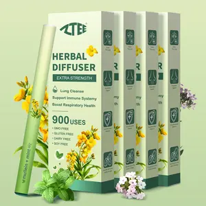 Pure Natural Herbal Diffuser with Mullein Thyme & Mint Extracts | | Support Healthy Lung 900 Uses | GMO Free | Gluten Free | Four-piece set