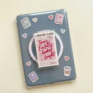 Sorry I'm fully Booked Tonight Kindle Phone Grip Library Card Magnetic Kindle Holder Kindle Accessories Bookish Merch Gift for Book Lover