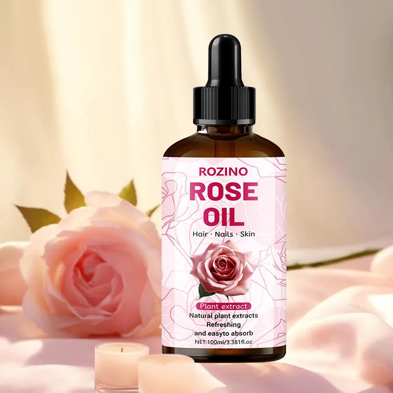 Rozino Rose Oil for Hair Nails & Skin - Youth Moisturizing
