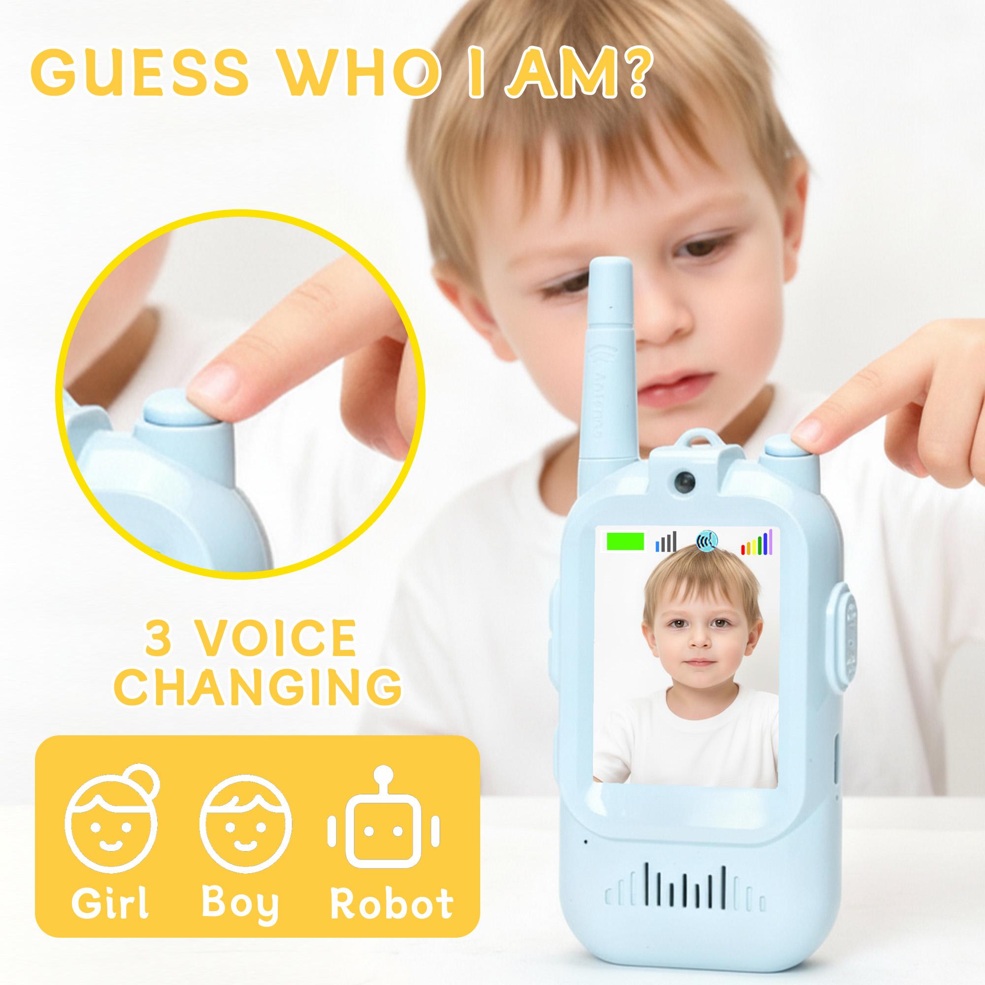 Kids Video Walkie Talkies Toys 2 Pack Long Range Communication with Camera Ideal for 3-12 Year Olds Colorful Audio for Outdoor Indoor Play Holiday Christmas Gifts