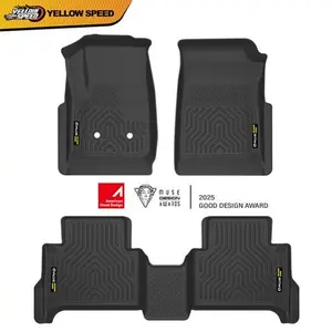 Floor Mats TPE Fit For 15-22 Chevy Colorado Crew Cab/ GMC Canyon Full Set Liners