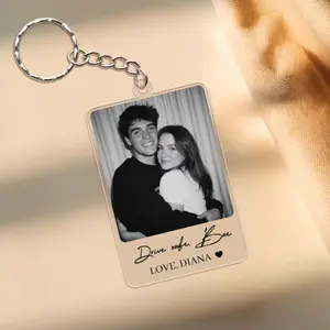 Custom Drive Safe Photo Keychain, Personalized Valentine's Gift for Him, Boyfriend, Husband