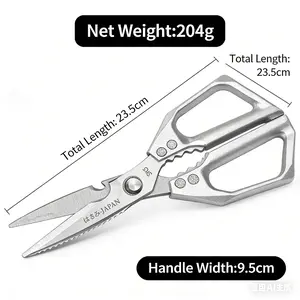 Kitchen Scissors All Purpose -FallFreshness- Stainless Steel Kitchen Shears, Sharp Silver Meat Scissors, Dishwasher Safe, Poultry Shears, Japanese Cooking Scissors for Food, Chicken Bones, and Turkey, Christmas Gift!