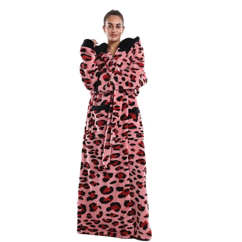 Msrlassn Valentine's Day Gift Cozy Soft Bathrobe Flannel Lined Hooded Robe for Women Men, Thickened Long Sleeve Pyjamas Cute Print Home Loungewear Sleepwear Msrlassn Valentine's Day Gift Cozy Soft Bathrobe Flannel Lined Hooded Robe for Women Men, Thickened Long Sleeve Pyjamas Cute Print Home Loungewear Sleepwear