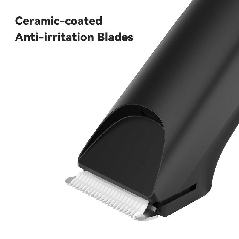 Men's Electric Body Hair Trimmer Rechargeable Cordless with Smart Digital Display USB Charging High-Speed Motor Painless Grooming for Legs Underarms Bikini Shaver