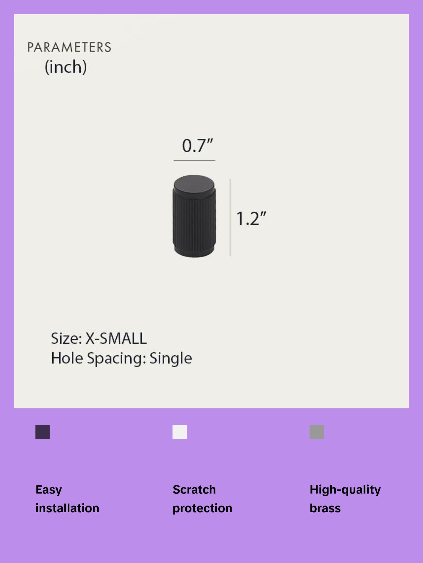Stripe Knobs and Pulls with Backplate