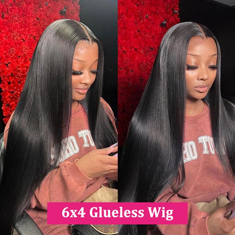 Bling Hair Wear and Go Glueless Straight Human Hair Wigs 180 Density Silky Straight 9x6 7x5 5x5 6x4 Hd Lace Closure Wig Human Hair PrePlucked Brazilian Hair For Women TikTokShopBlackFriday