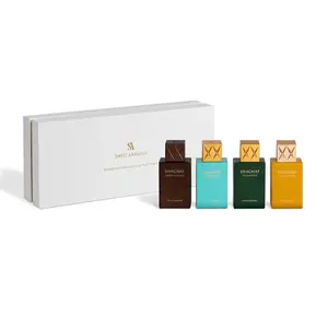 Swiss Arabian Shaghaf Mini Gift Set with Shaghaf Tonka, Shaghaf Amber Infusion, Shaghaf Royale, and Shaghaf Vanilla Toffee, 25ML Each, 4 Bottles