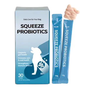 Doctor By Squeeze Probiotics for Dogs Gut Health Immunity Skin&Alllergy Care Diarrhea Relief Digestive Stomach Support with L. crispatus KT-11 Lickable Paste Formula Individually Packaged, Chicken