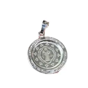 Mexican Silver.925 San Benito Dije Authentic Cultural Heritage Pendant