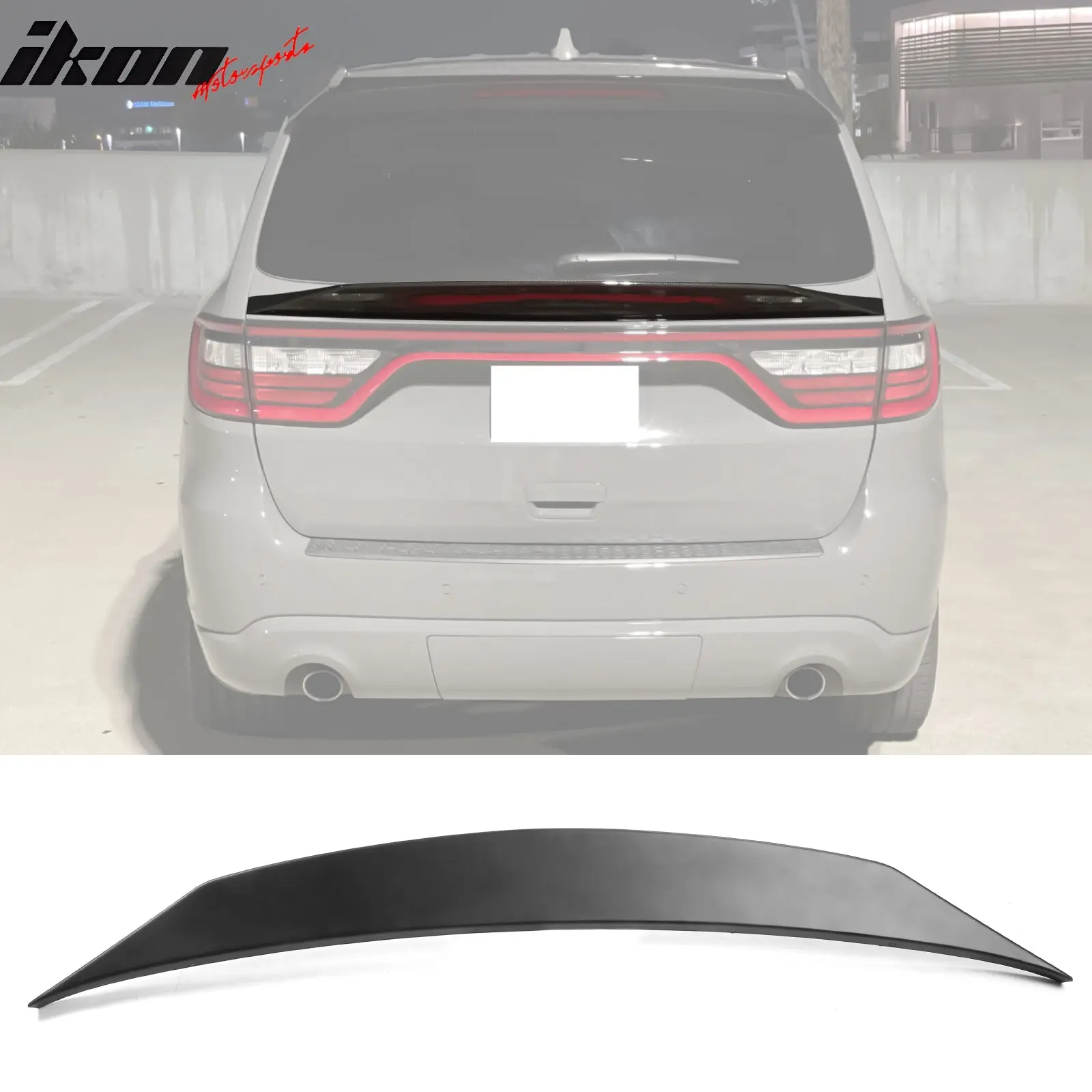 IKON MOTORSPORTS Rear Spoiler, Duckbill Style ABS Auto Rear Spoiler Replacement Part for Dodge Durango 2014-2025