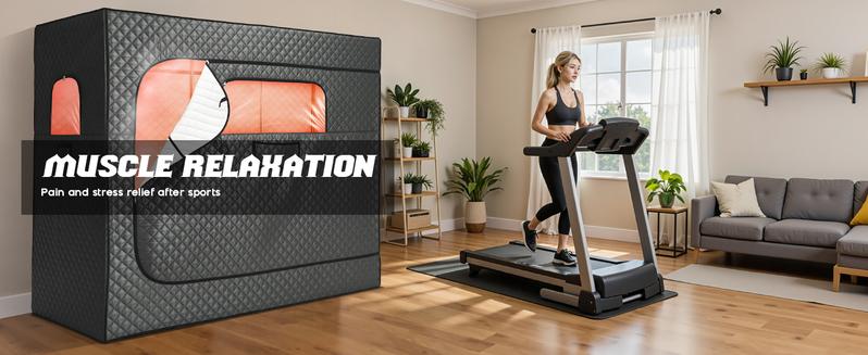 AMERLIFE 1-3 Person Steam Sauna for Home, Portable Sauna Tent with 3L 1500W Steamer, Extra Large Size 6.6’ x 3.3’ x 5.8’ Full Body Home Spa, Remote Control, Folding Chair, Grey