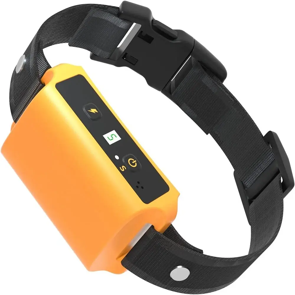 Dog Anti-Bark Training Collar - Orange Bark Stopper, Dual Sensor Design, Adjustable Sensitivity & Intensity, Silicone Sleeves, No-Shock Mode, Waterproof, Skin-Protecting, for Small to Large Dogs, Outdoor Walks Use, Anti Bark Training Collars