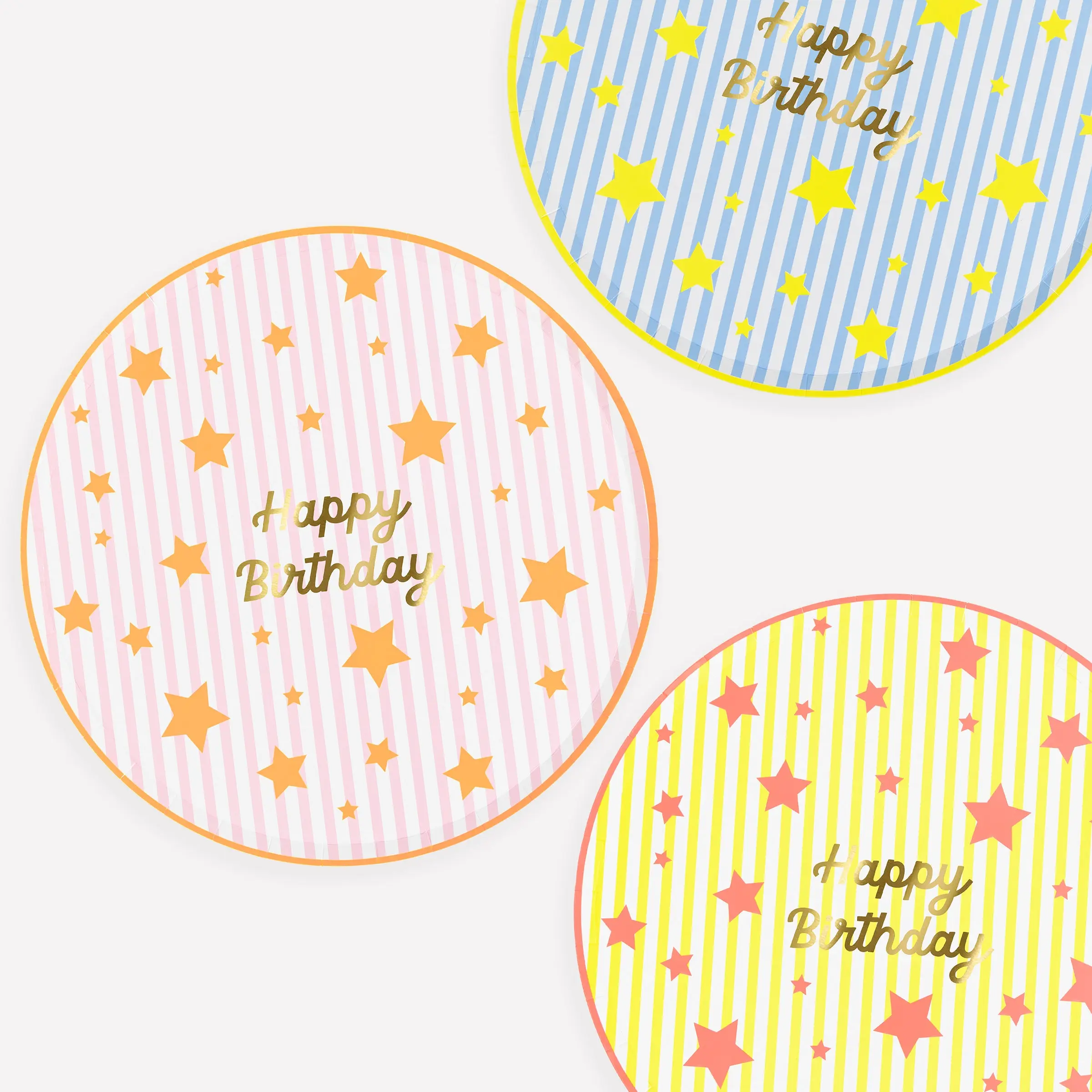 Bright Star Happy Birthday Dinner Plates (x 8)