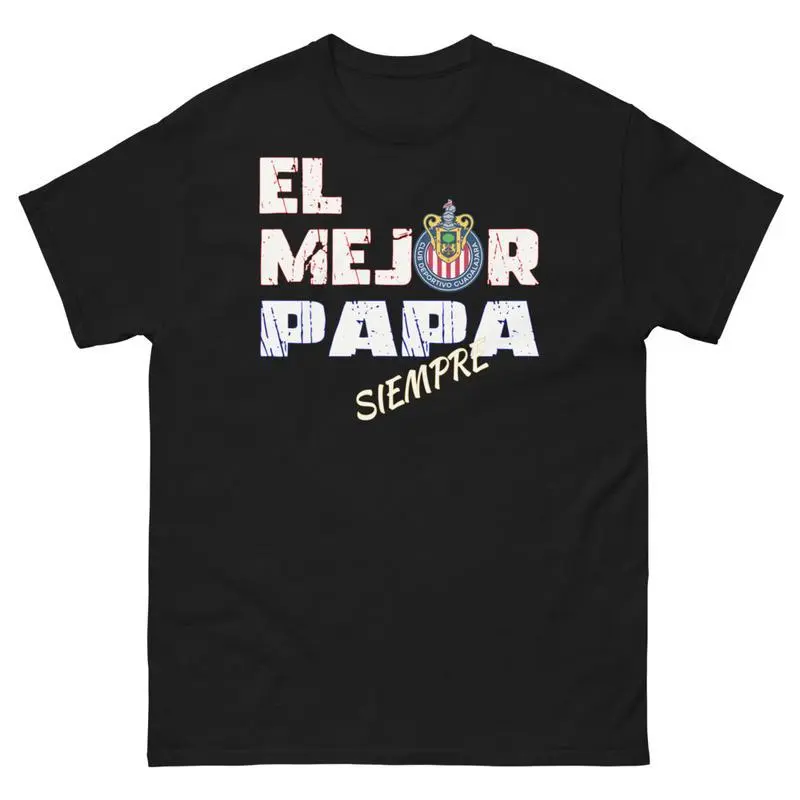 Chivas Guadalajara Soccer Father's Day Shirt Classic Cotton Fabric Menswear Streetwear Top Hem Polyester Sleeves Sport
