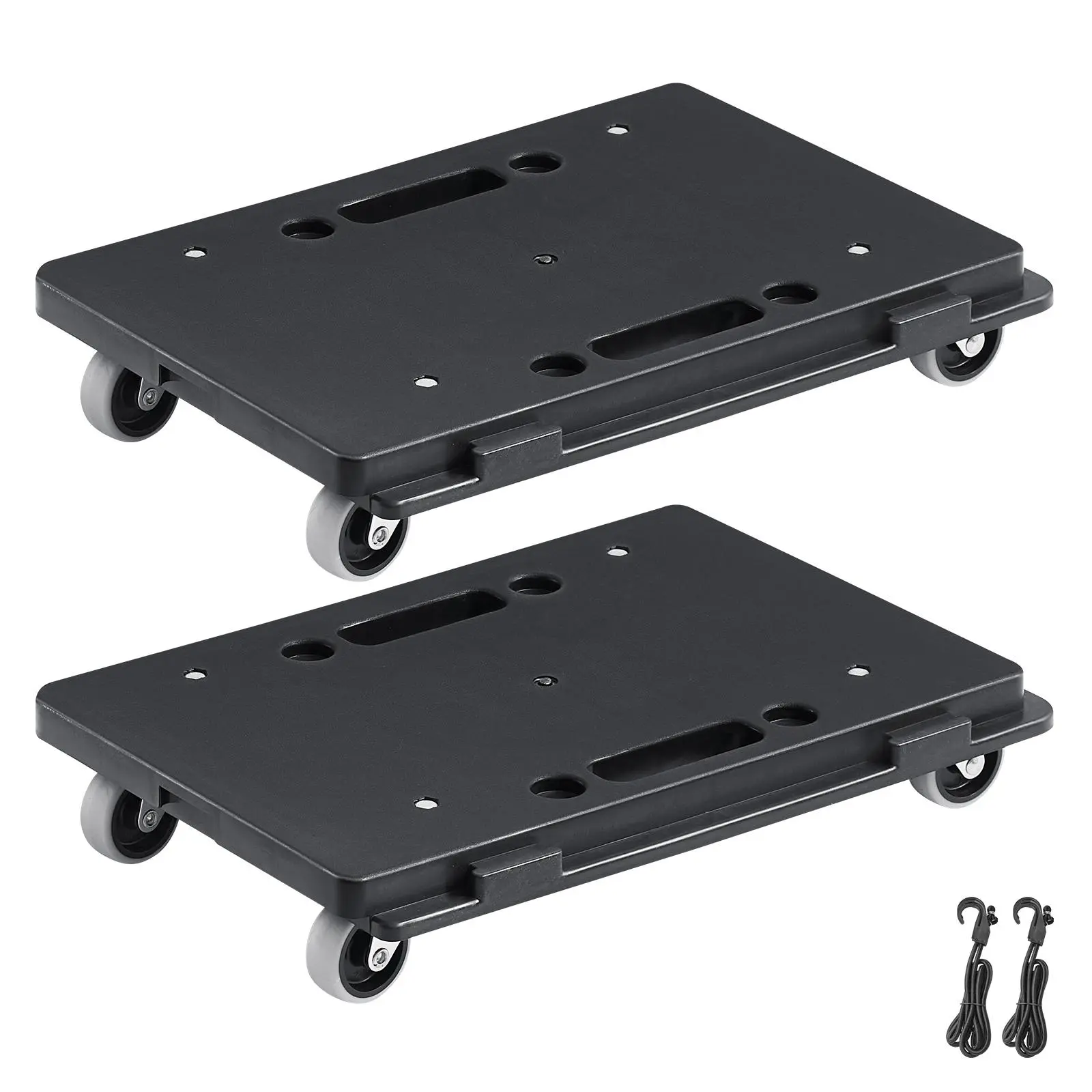 【SummerFinds】VEVOR Furniture Dolly, 500 lbs Capacity Each Count, Furniture Mover with Wheels, Portable Moving Rollers 4 Wheels Heavy Duty, Small Flat Dolly Cart with Interlocking for Heavy Furniture, 2 Pack, Black