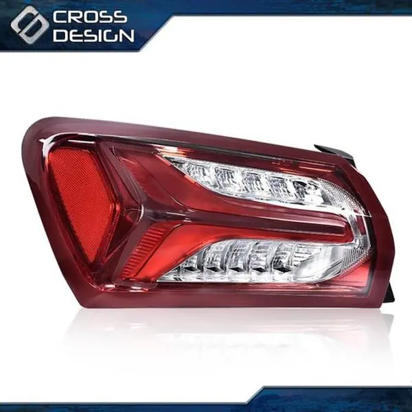 CROSSDESIGN Aftermarket LED Tail Light - Car Lighting Upgrade, Outer Left Driver Side Brake Lamp with LED Taillight Bars for 2019-2022 Chevy Malibu Rear Light Assembly, Aftermarket Tail Light Rear Light Assemblies