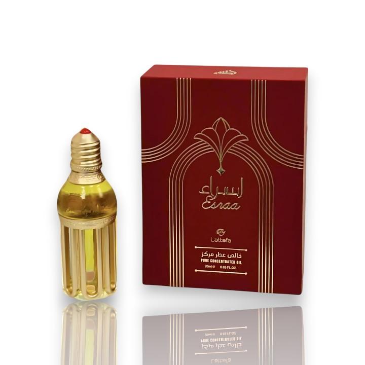 Lattafa Perfumes | Esraa Concentrated Oil Perfume - Women's Fragrance - (20ml) - Long-Lasting Concentrated Oil Cologne Rose Edp Sprays Seductive Luxurious Scent