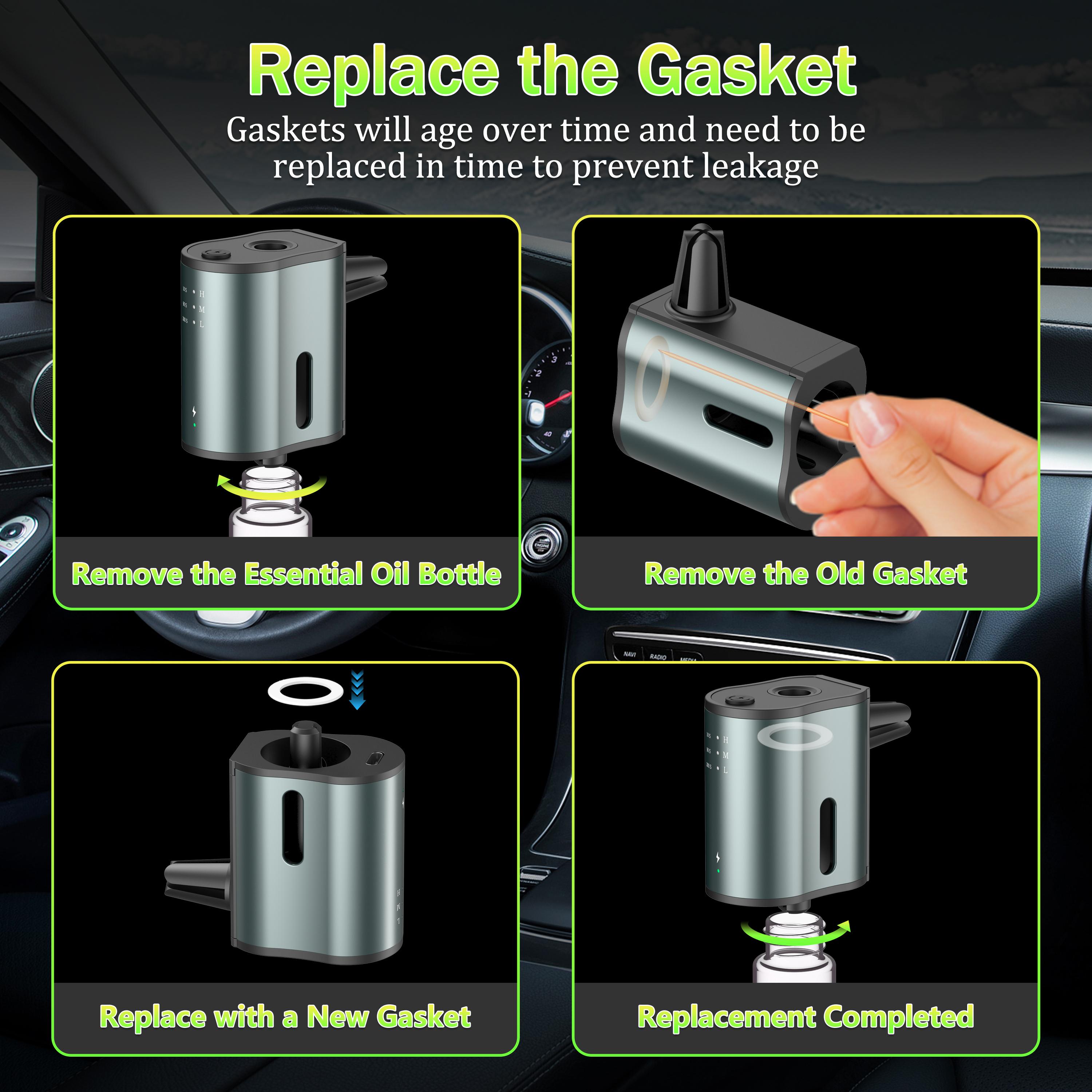 Portable Smart Car Air Freshener: Customize Your Drive with Three Intensity Levels of Natural Fragrance - Includes 3*10ML Natural Perfumes