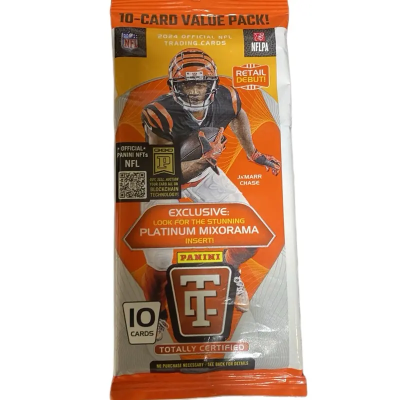 Panini 2024 Official NFL Football Trading Cards 10-Card Value Pack - Holy Certified Exclusive, Look for Stunning Platinum Mixorama Inserts; No Cancellations/Refunds Post-Opening
