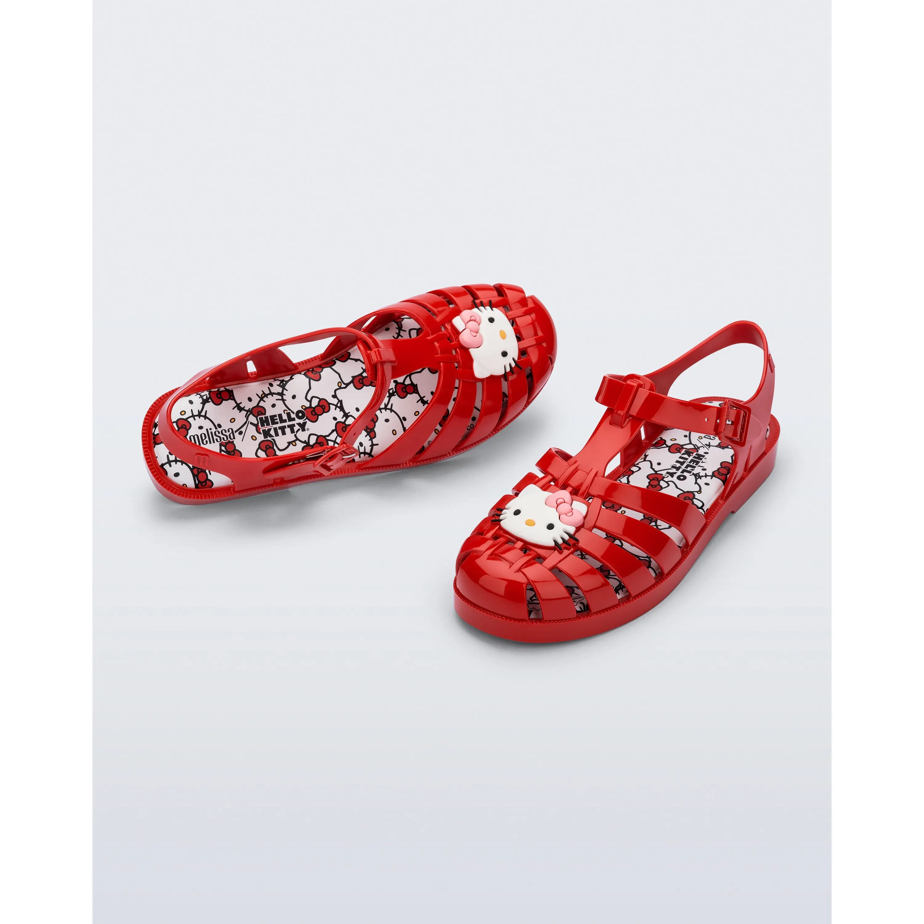 Melissa + Hello Kitty Possession Jelly Sandals, Jelly Kitten Heel Women's Sandals