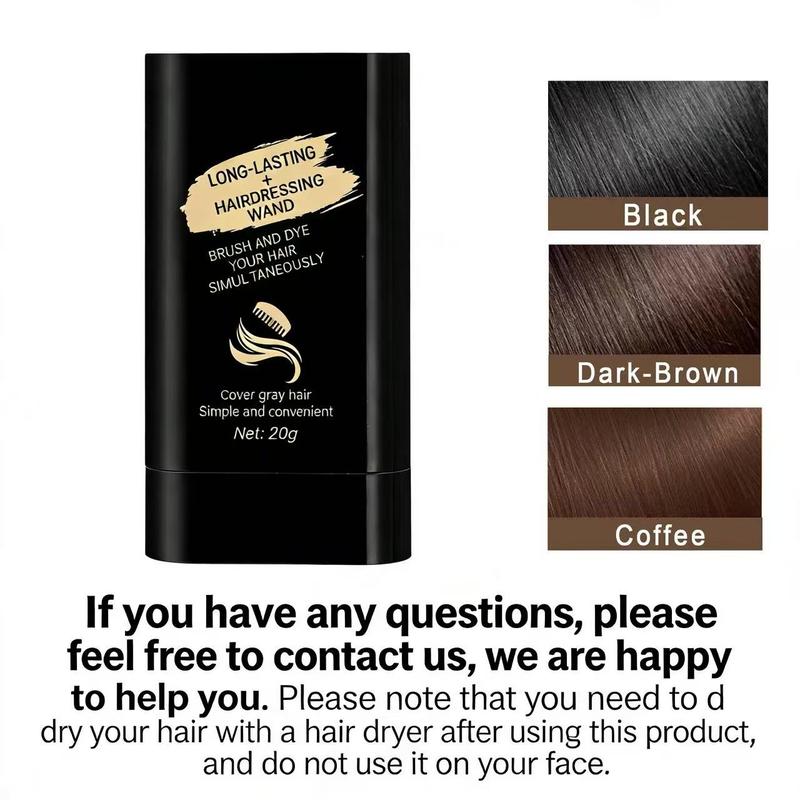 Disposable Hair Dye Stick -  QuickHair Coverage, Root Cover Up, Suitable for All HairTypes, Long-Lasting Smooth Application Brush