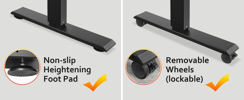 71"W x 27"D Extra-Wide Mobile Standing Desk - Electric Sit-stand Desk with One-Touch Height Adjustable, Movable Home Office Computer Desk Featuring 3-Preset Memory Heights, USB Ports, Headphone Hook, Cable Management, Height Range 28-46 Inches