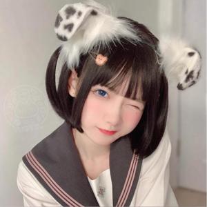 4 Styles Faux Fur Animal Ears and Tail, Halloween Cosplay Costume Accessories for Adults and Teens Handmade Dog Ear Headband and Bendable Tail Set