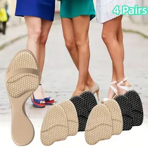 4 Pairs of Forefoot Cushions, Invisible Design for Sandals and High Heels - Anti-Slip Wearable Comfort Breathability Women's Metatarsal Pad Sweating Absorption Suitable Unisex shoe winter women casual sole protectors insoles magnetic life