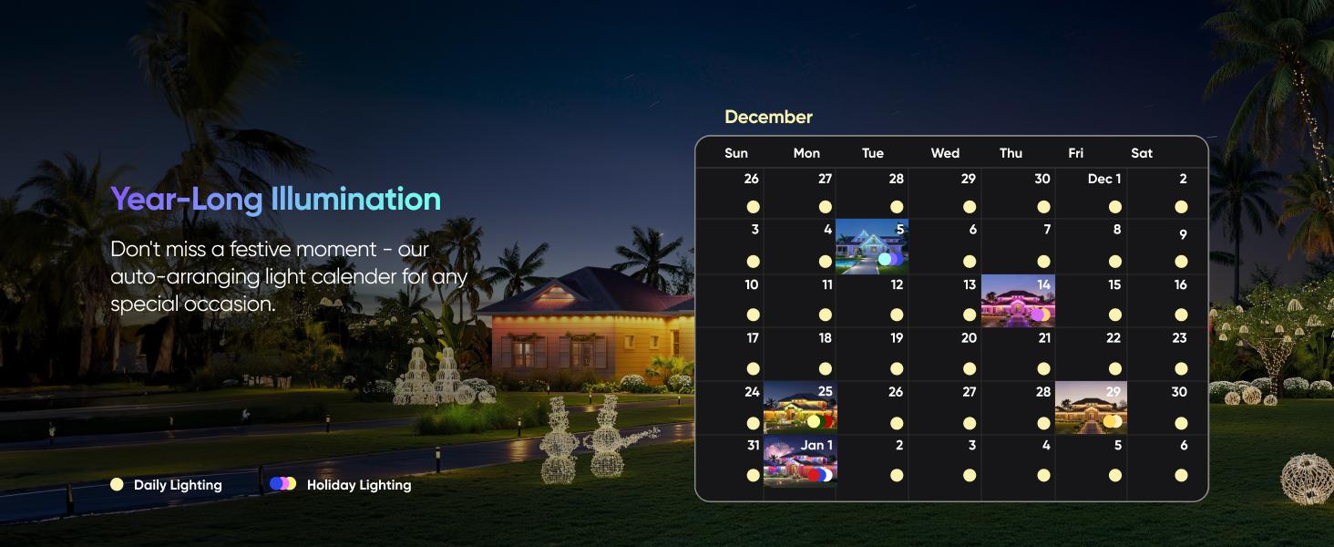 【Exclusive Bundle】eufy Security Permanent Outdoor Lights E22 With 60 Triple-LED Lights Smart RGBWW Lights Daily and Festive Up to IP67 Waterproof AI Lighting Themes for Christmas APP Control