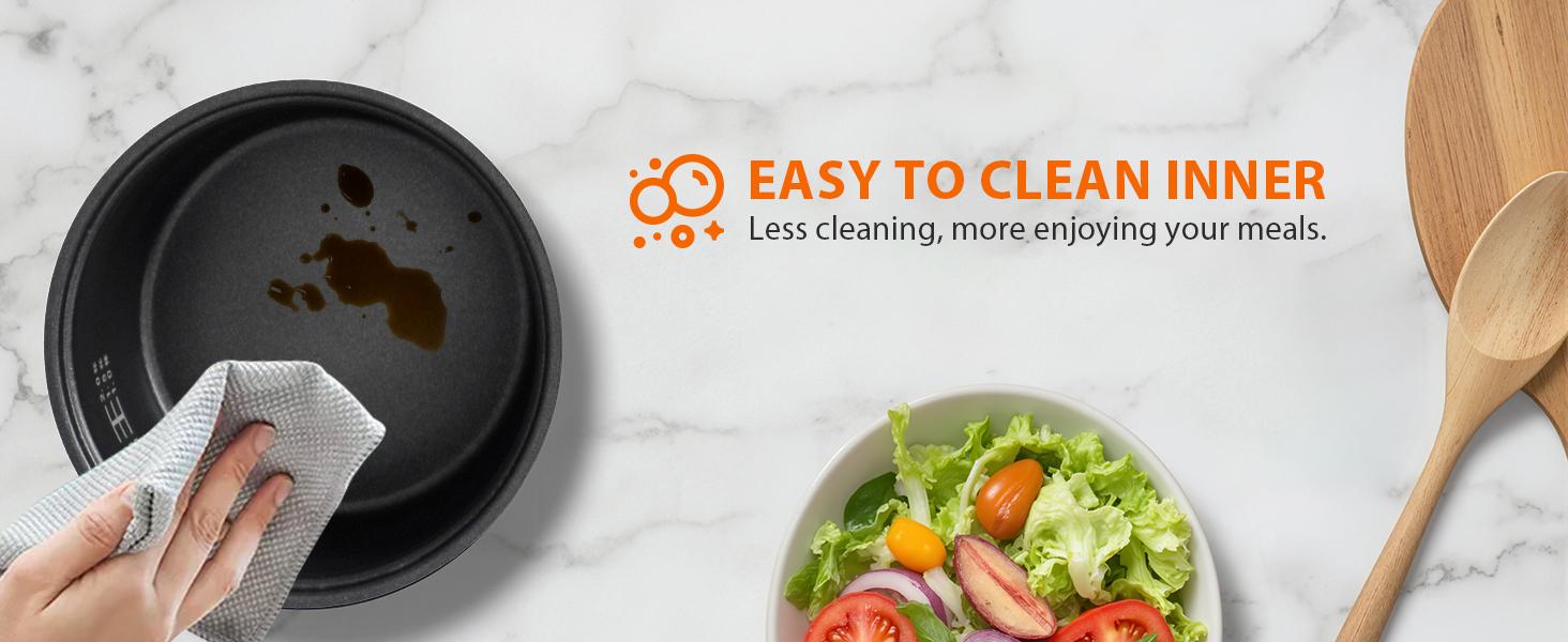 Automatic Mini Rice Cooker Robot - Compact & Easy One-Touch Operation Multifunction Appliance for White Brown Rice Oatmeal Soups Porridge Noodles - Non-Stick Coating & Balanced Heating