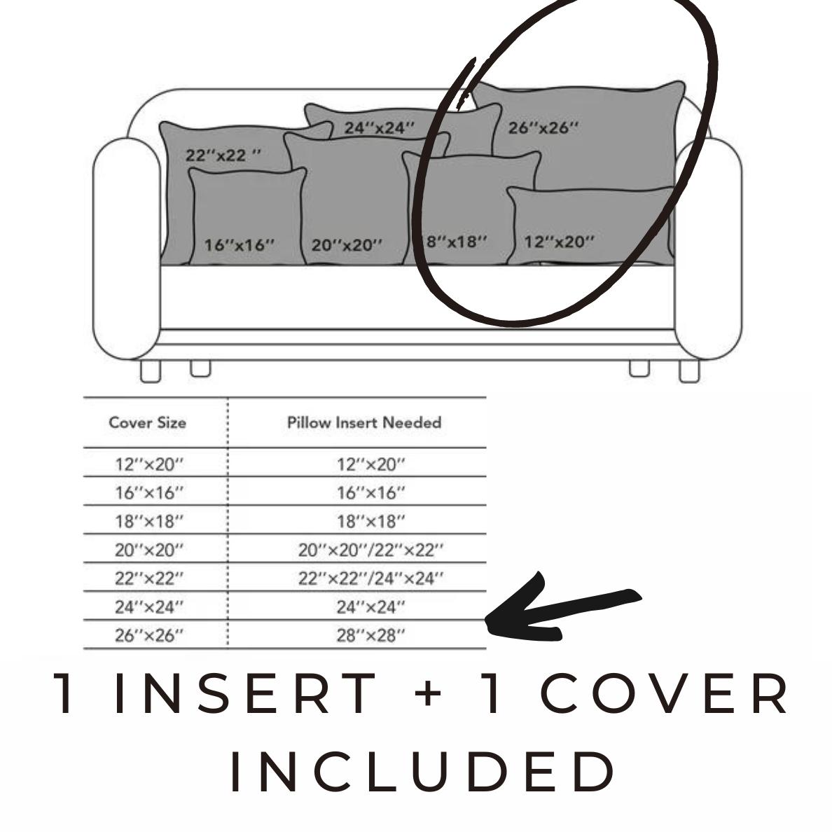 28x28 Extra LG Soft Throw Pillow [1 INSERT+ 1 COVER] Washable, High Quality Velvet for Bed / Sofa / Couch Decor