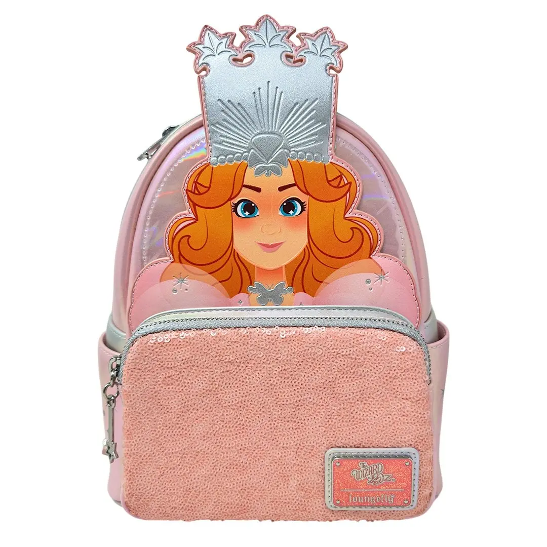 Loungefly Wizard of Oz Glinda the Good Witch Cosplay Backpack for Adults, Sequined with Holographic Details - Collectibles, Minibackpack, Sequins