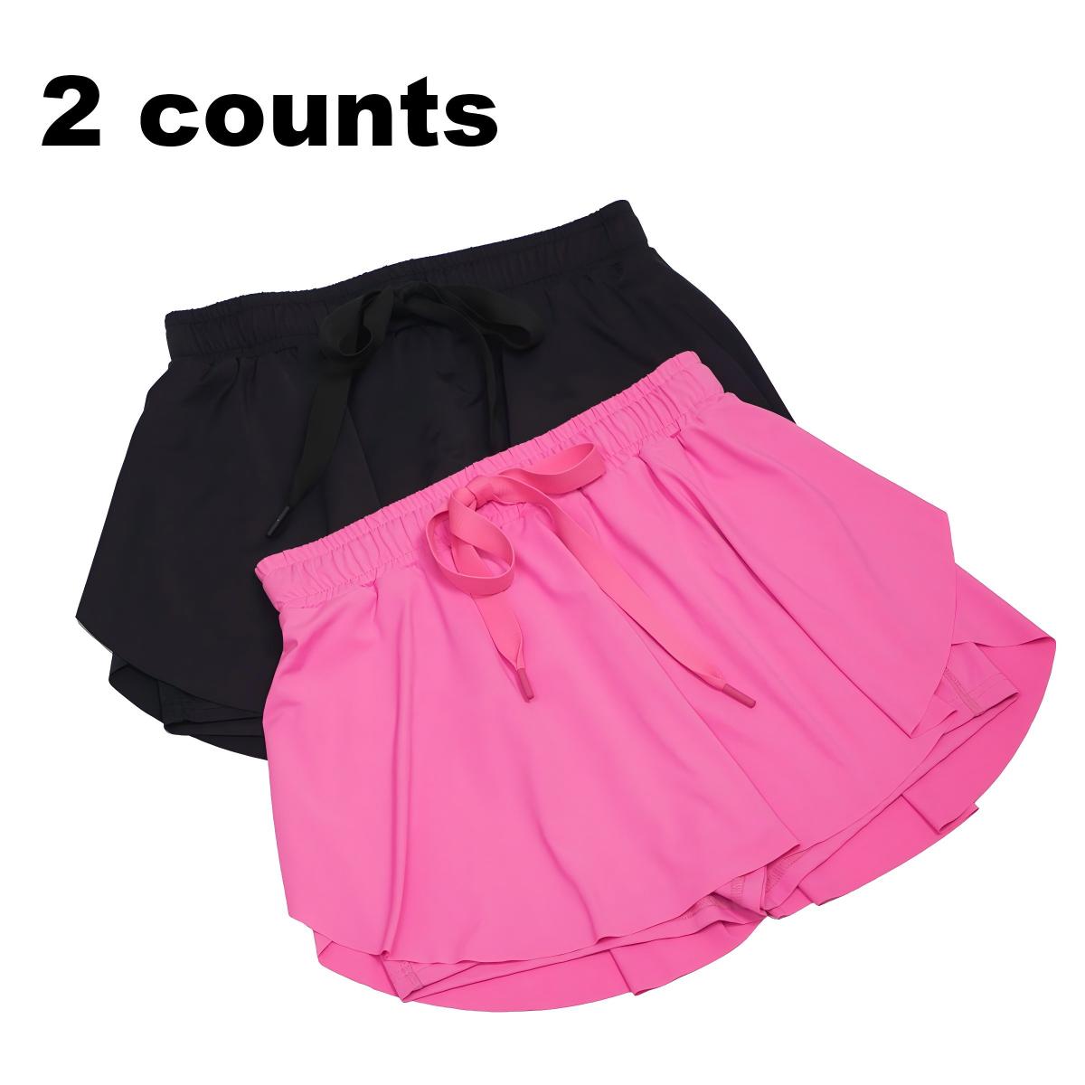 Mntaor Women's Casual Drawstring Tie High Waist Lined Tennis Skorts with Tie Detail, Ideal for Casual Outings and Versatile Wear