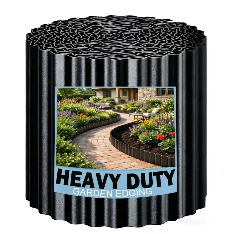 LIALEX Corrugated Garden Edging - Multi-Purpose Landscape Border Paver for Lawns, Flower Beds, Raised Garden Beds