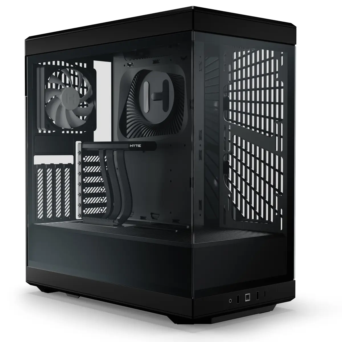 HYTE Y40 Modern ATX Mid-Tower Gaming PC Case - Y40 Series, S-Tier Aesthetic, Panoramic Tempered Glass, Transparent Side Panel, ATX Motherboard Compatible, for Gaming Enthusiasts