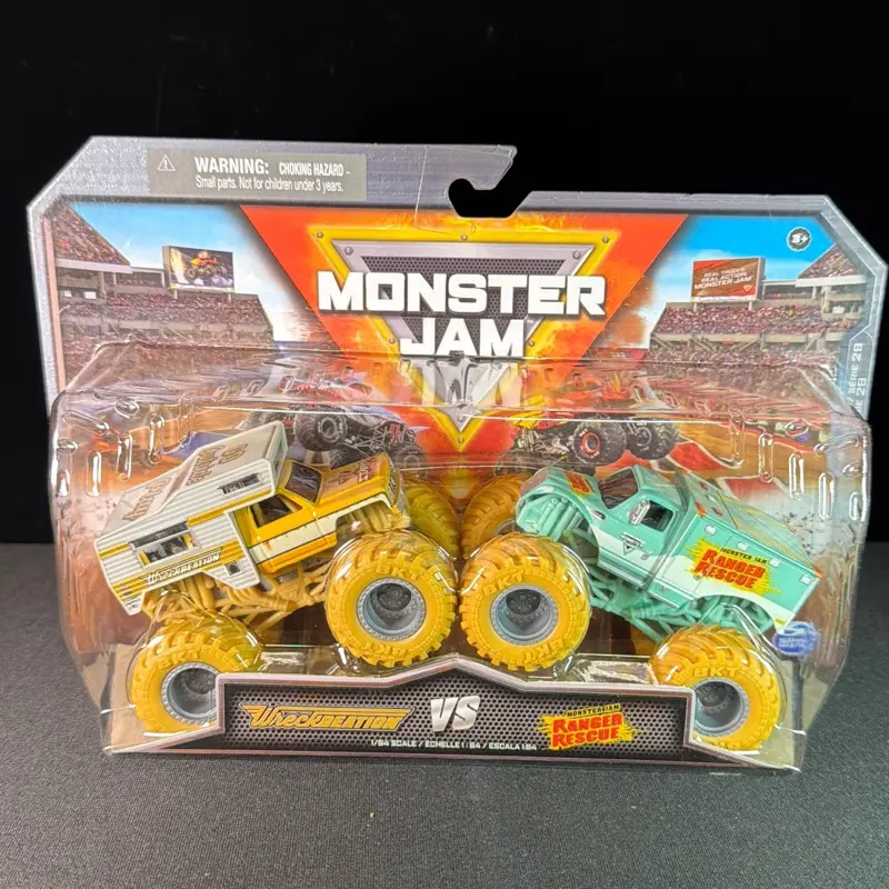 Monster Jam Wreckreation vs Ranger Rescue Duo Pack Series 29 1:64 Spin Master NEW