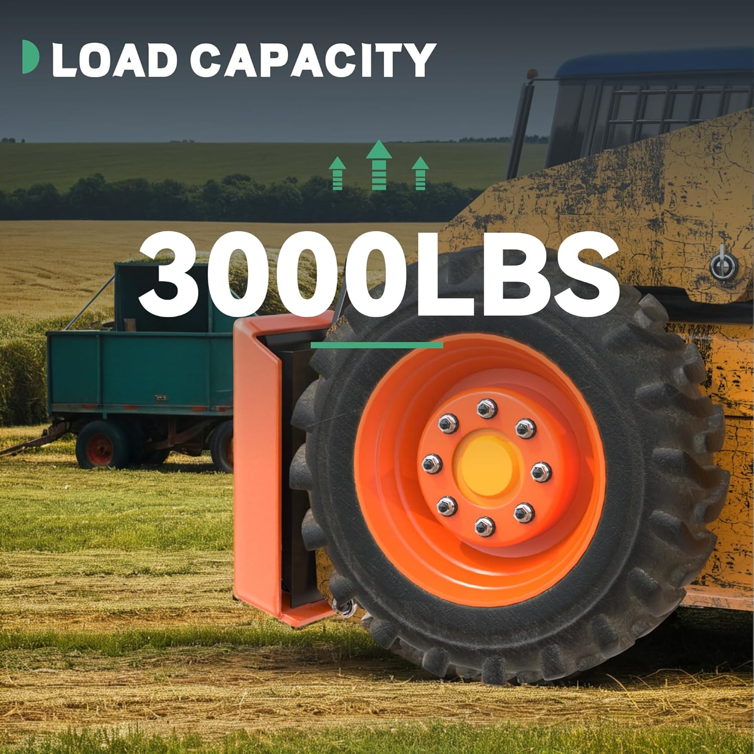 YINTATECH 3/8" Skid Steer Mount Plate with 2" Removable Trailer Hitch Receiver, Thick Skid Steer Plate Attachment, Universal Skid Loader Tractor Quick Attach Plate, Removable, Orange