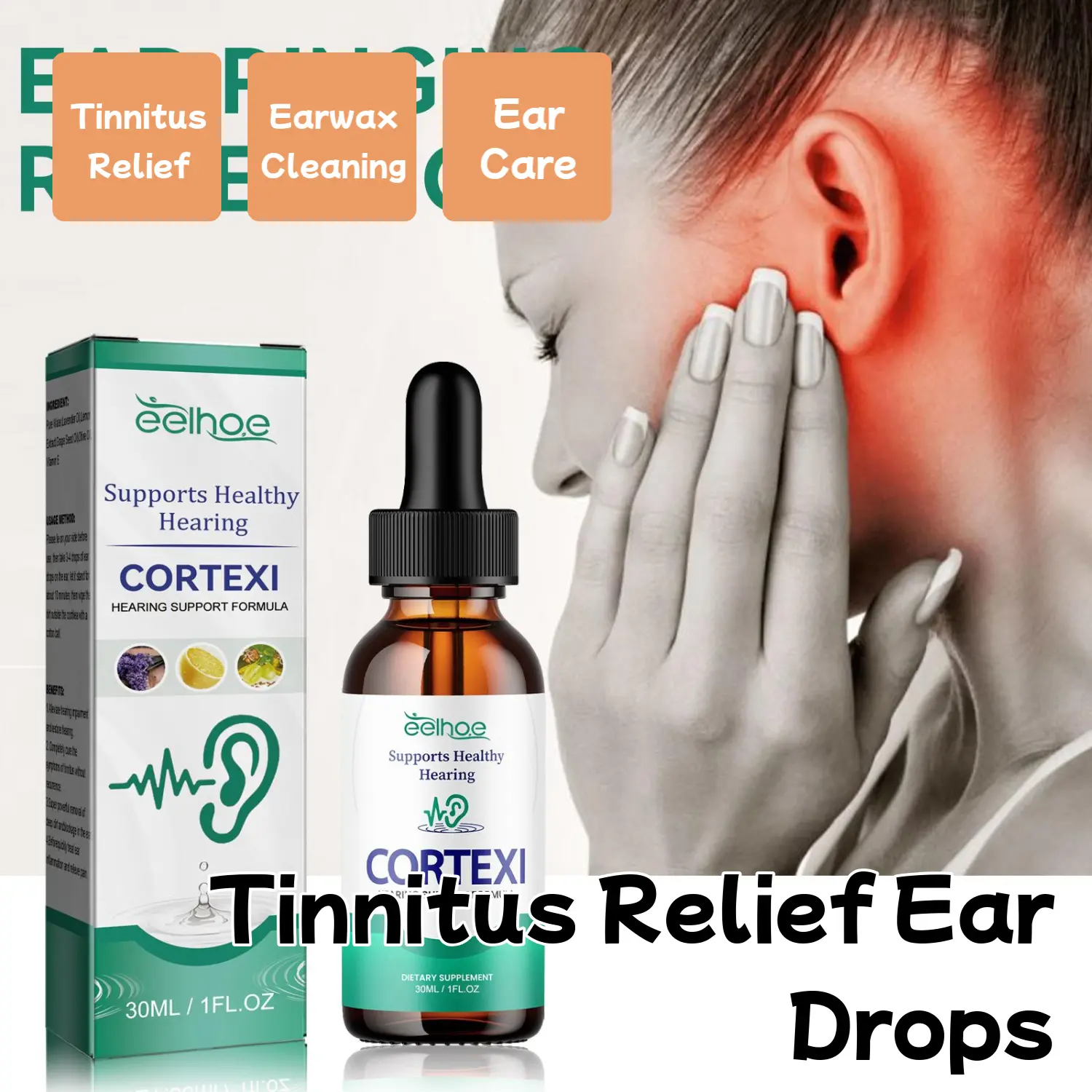 EELHOE Ear Drops Tinnitus Relief Earwax Cleaning Ear Care EELHOE Ear Drops Tinnitus Relief Earwax Cleaning Ear Care
