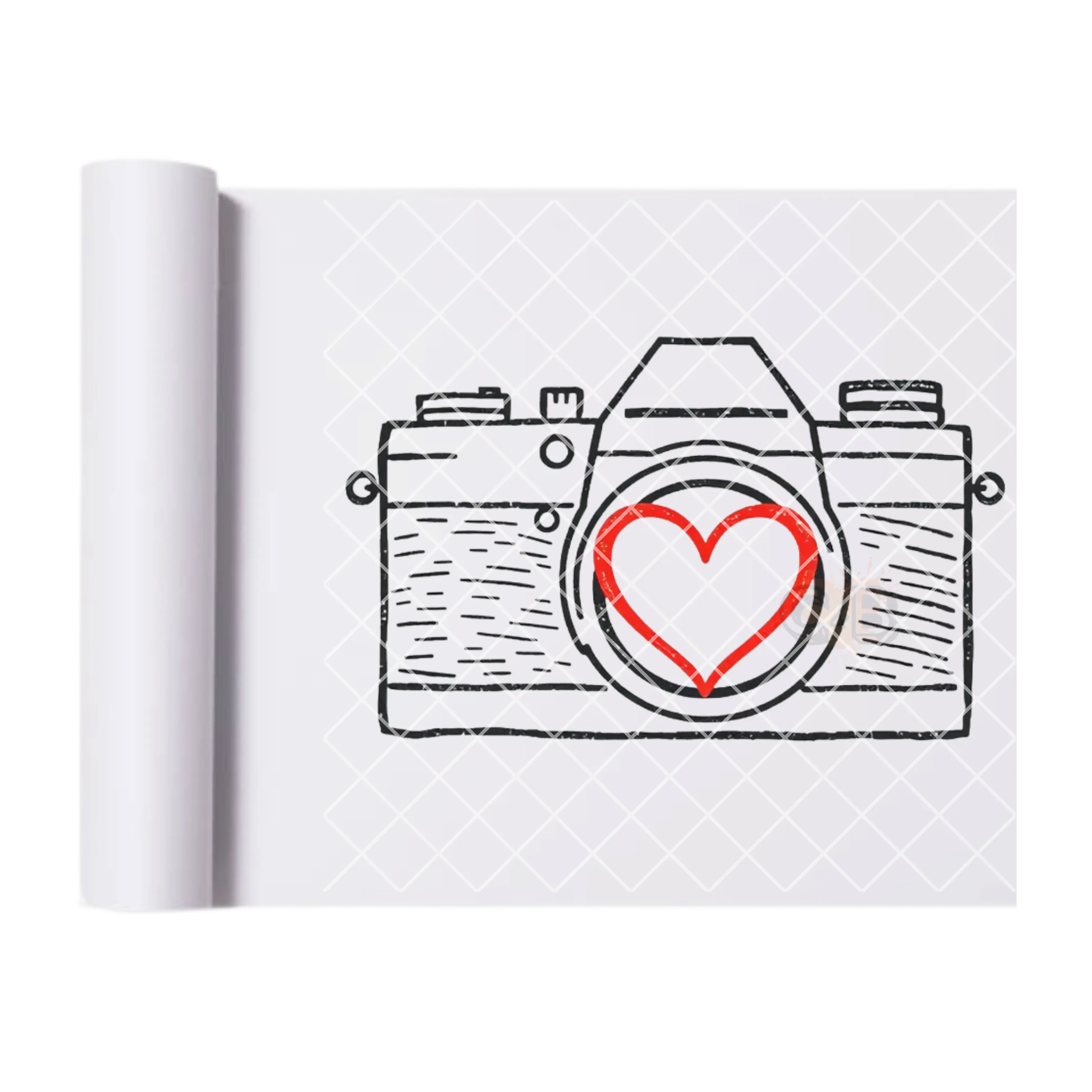 Love camera DTF film t shirt transfer