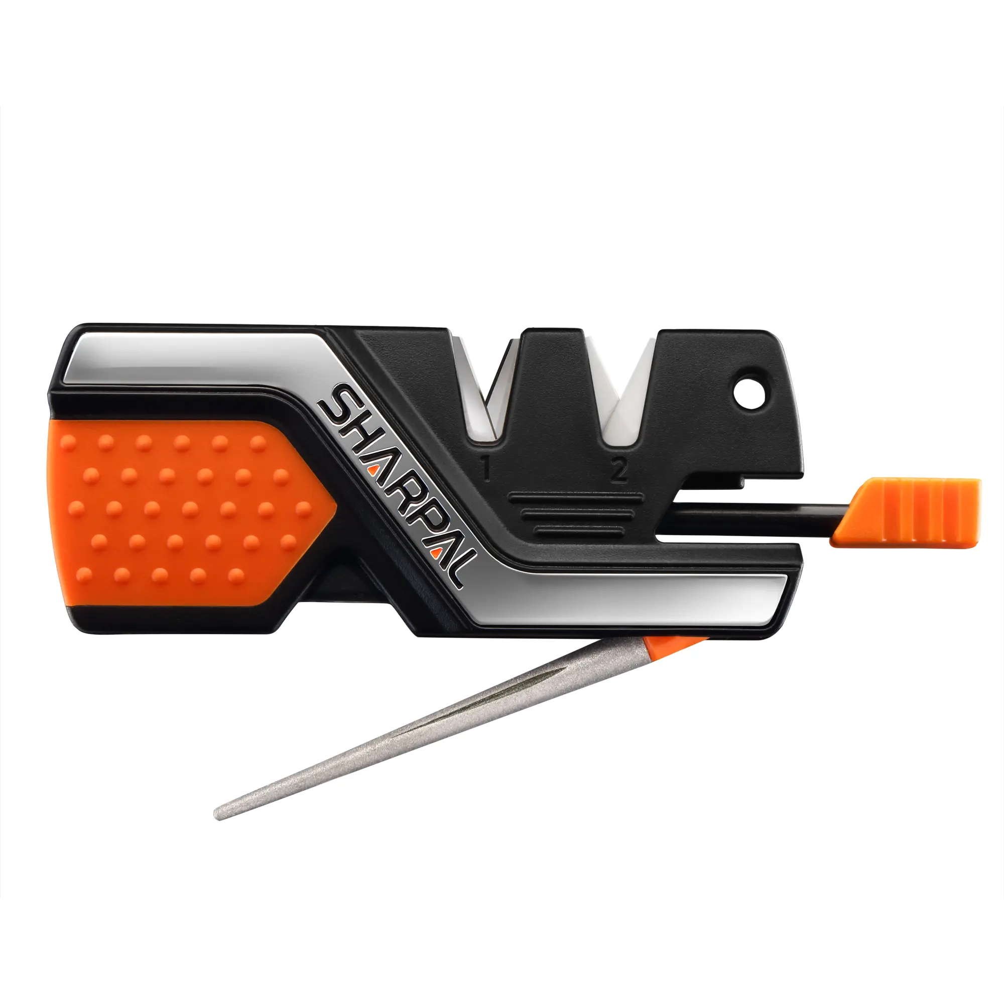 SHARPAL 6-In-1 Compact Pocket-Size Knife Sharpener & Survival Tool - Camping Essential, Kitchenware for Knives, Fishhook Groove, Quick New Edge Function, Emergency Whistle, Tools and Gadgets, Tactical Accessories, Outdoor Gadgets