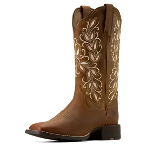 Women's Round Up Holly Wide Square Toe Cowgirl Boots