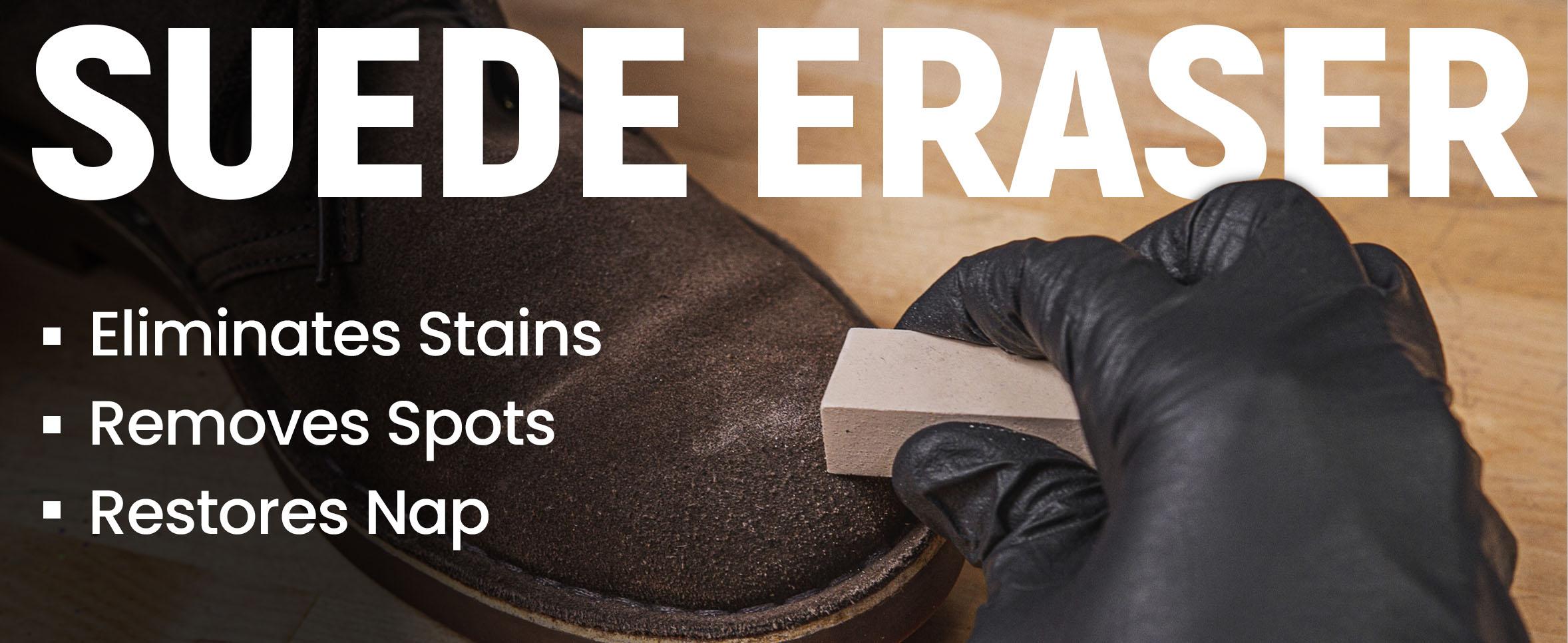 Angelus Suede & Nubuck Cleaner Kit - 1 Cleaning Eraser Block and 1 Nylon Bristle Brush - Eliminates Stains, Removes Spots, Restores Nap - UGG Cleaner for Leather Suede Shoe, Handbags, Jackets, Boots, Furniture, Cleaner For Uggs