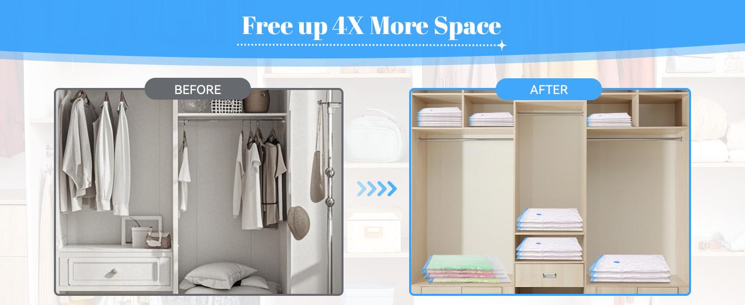 Travel Vacuum Storage Bags with Electric Pump, Compression Bags for Clothes, Portable Luggage Storage Bags, Travel Accessories