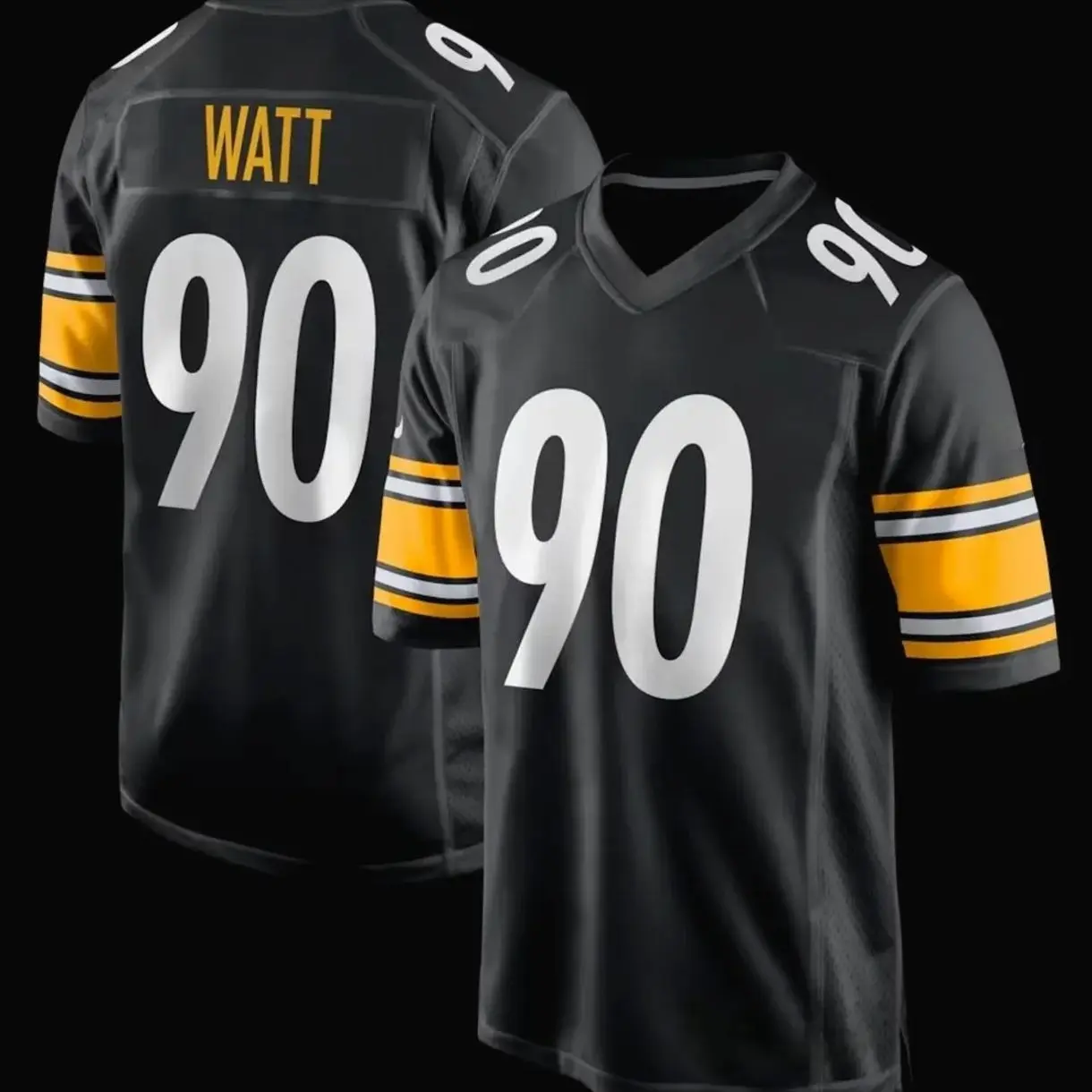 Unisex Football inspired by Pittsburgh 90 Watt Home Game Jersey - Black