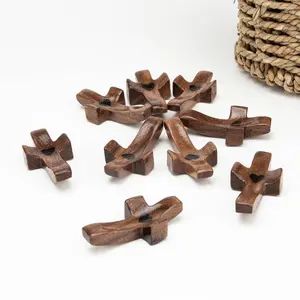 20PCS Wooden Hand Cross – Black Walnut Thumb Cross for Prayer & Meditation Ornaments 20PCS Wooden Hand Cross – Black Walnut Thumb Cross for Prayer & Meditation Ornaments