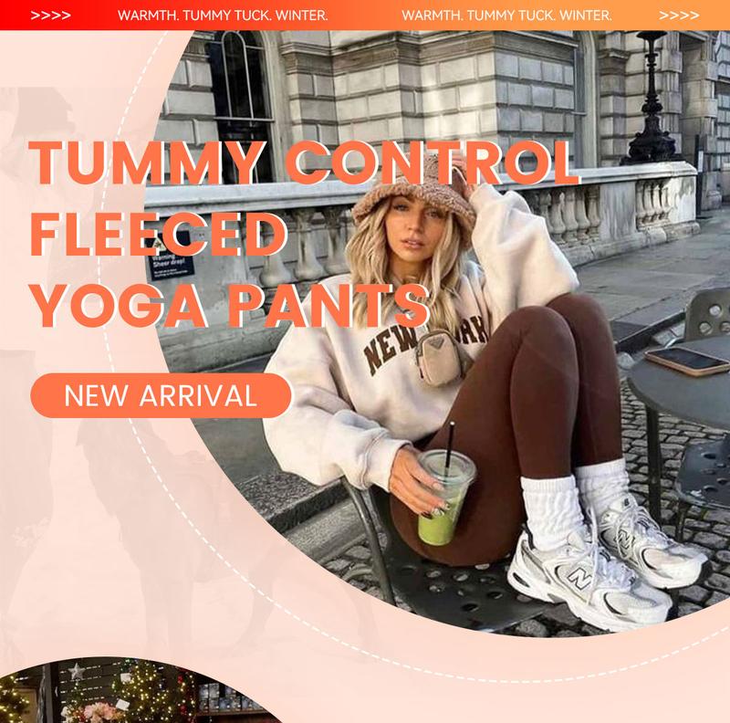 [Size up recommended] Viconow 1/3 Pack Fleece Tummy Control Leggings for Women with Pockets - High Waist Bike Pants